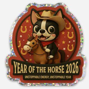 Celebrate Lunar New Year 2026 with this unique Year of the Horse sticker
